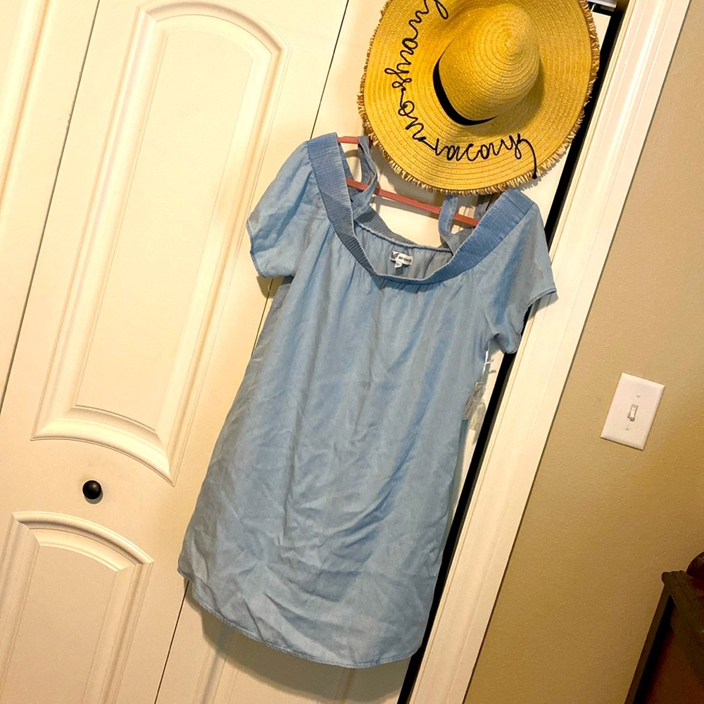 NWT Go Coco Light Denim Dress